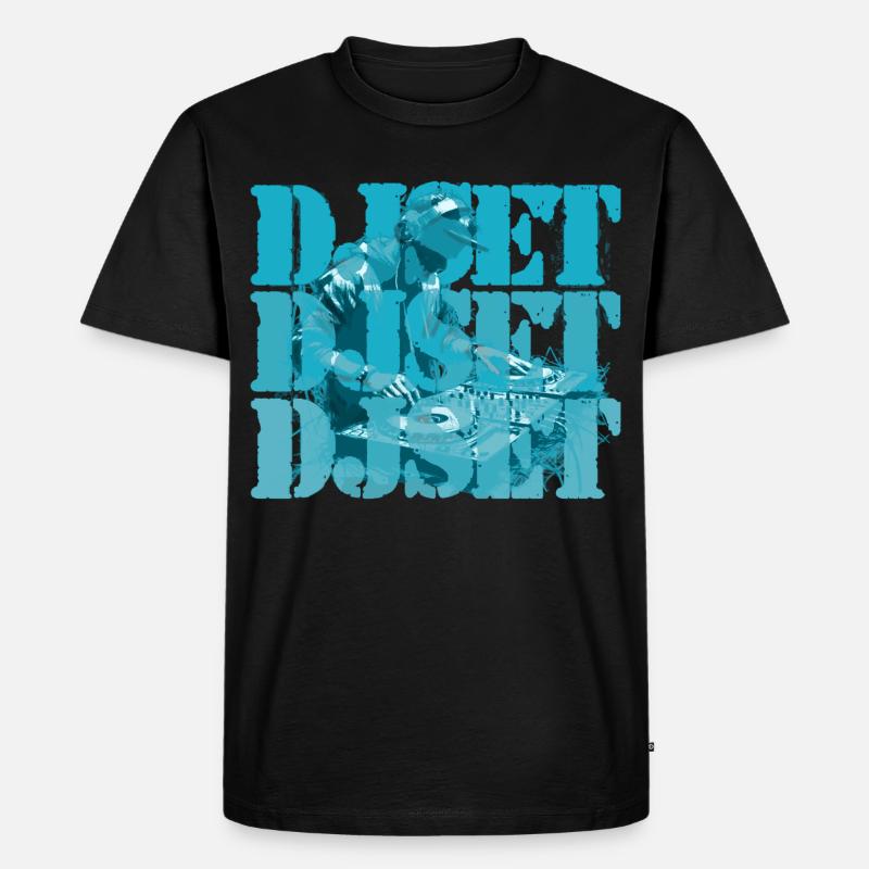 DJ Set - Männer Premium Bio T-Shirt - Schwarz