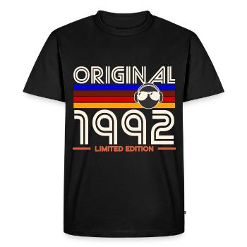 Original 1992 Edition Retro - Men's Premium Organic T-Shirt - black - Front - Nico (187cm)