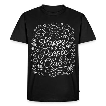 Club des Gens Heureux - T-shirt Premium bio Homme - noir - Devant - Nico (187cm)