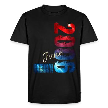 20th Birthday Gift Vintage June Vintage 2006 - Men's Premium Organic T-Shirt - black - Front - Nico (187cm)