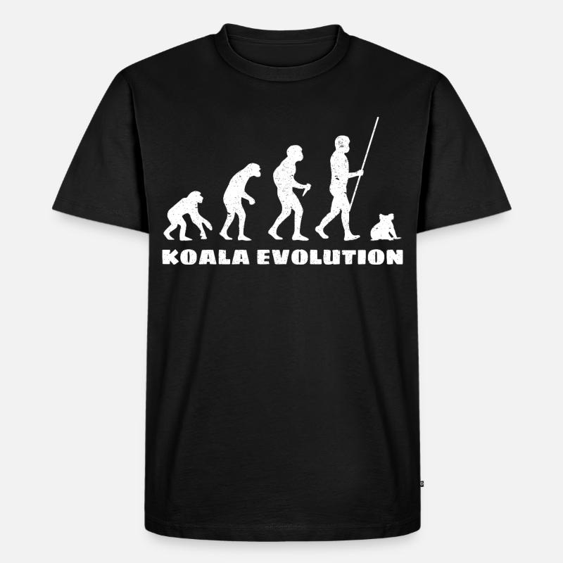 Koala Evolution - Men's Premium Organic T-Shirt - black