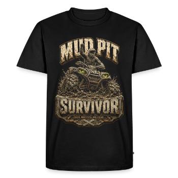 ATV Quad Driver Quad Survivant dans la fosse de boue - T-shirt Premium bio Homme - noir - Devant - Nico (187cm)