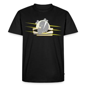 Casque de motocycliste - T-shirt Premium bio Homme - noir - Devant - Nico (187cm)