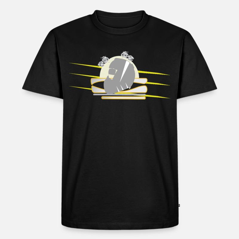  Motorrad Chopper Helm - Männer Premium Bio T-Shirt - Schwarz