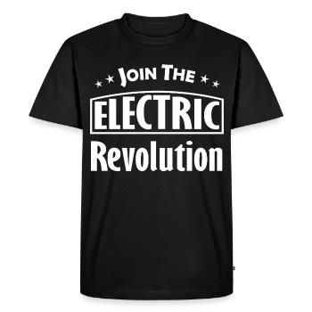 Electric Revolution Logo - Men's Premium Organic T-Shirt - black - Front - Nico (187cm)
