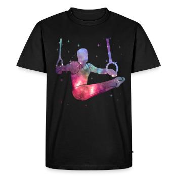 Gymnastique Gymnastique Ring Gymnastique Gymnastique Spatiale - T-shirt Premium bio Homme - noir - Devant - Nico (187cm)