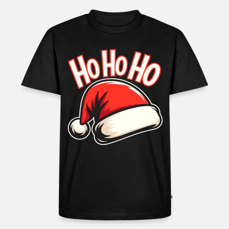 Xmas Santa Design - Männer Premium Bio T-Shirt - Schwarz