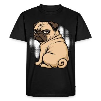 Pug Pugs Pug Owner Pug Lover Pug Holder - Men's Premium Organic T-Shirt - black - Front - Nico (187cm)