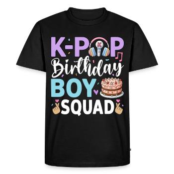 Équipe des garçons d’anniversaire K-Pop - T-shirt Premium bio Homme - noir - Devant - Nico (187cm)