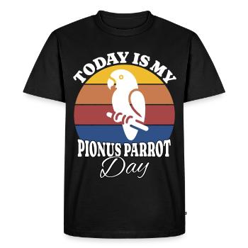 Red-rumped parrot Pionus Parrot - Men's Premium Organic T-Shirt - black - Front - Nico (187cm)