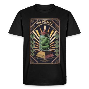 Gewürzgurken T-Shirt - Taro Card The Pickles - Men's Premium Organic T-Shirt - black - Front - Nico (187cm)