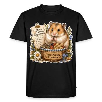 Snacks du département de planification des encas - T-shirt Premium bio Homme - noir - Devant - Nico (187cm)