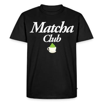Matcha Club - T-shirt Premium bio Homme - noir - Devant - Nico (187cm)