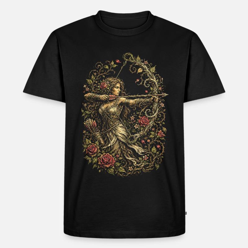 Bogenschießen Bogenschütze - Männer Premium Bio T-Shirt - Schwarz