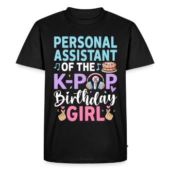 Assistant personnel de l’anniversaire de The K Pop - T-shirt Premium bio Homme - noir - Devant - Nico (187cm)