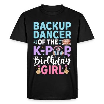 Danseuse de soutien de The K Pop Birthday Girl - T-shirt Premium bio Homme - noir - Devant - Nico (187cm)