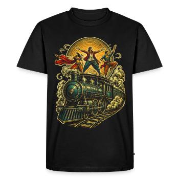 Bollywood - Men's Premium Organic T-Shirt - black - Front - Nico (187cm)