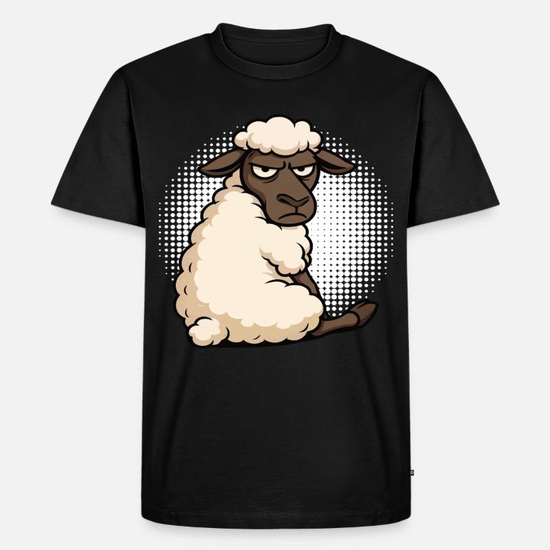 Schaf Schafe Schäfer Schafhalter Schafbock - Männer Premium Bio T-Shirt - Schwarz