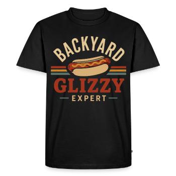 Humour de hot-dog barbecue amateur de saucisses - T-shirt Premium bio Homme - noir - Devant - Nico (187cm)
