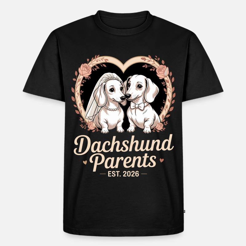 Dackel Eltern 2026 - Männer Premium Bio T-Shirt - Schwarz