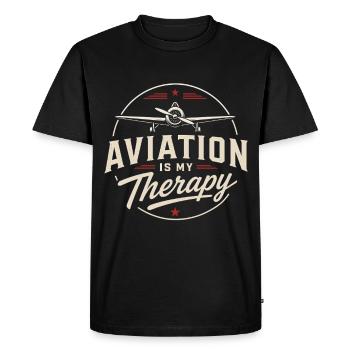Aircraft Mechanic Aviation Technology Engineer - Men's Premium Organic T-Shirt - black - Front - Nico (187cm)