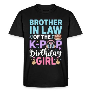 Beau-frère de la fille anniversaire de la K-Pop - T-shirt Premium bio Homme - noir - Devant - Nico (187cm)
