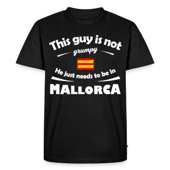 Mallorca Island Happiness – Not Grumpy - Men's Premium Organic T-Shirt - black - Front - Nico (187cm)