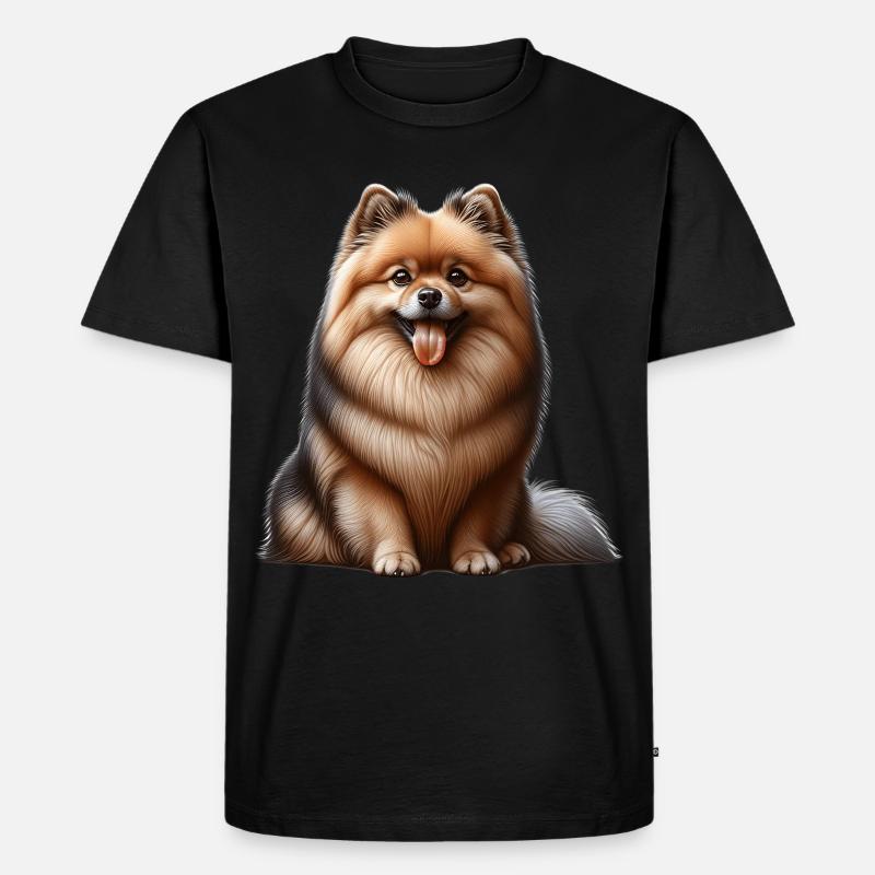 Spitz Zwergspitz German Spitz - Männer Premium Bio T-Shirt - Schwarz