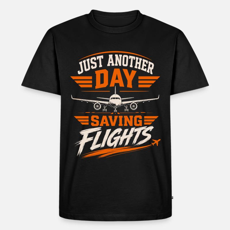 Luftfahrt Technik Wartung Flugzeug Profi - Männer Premium Bio T-Shirt - Schwarz