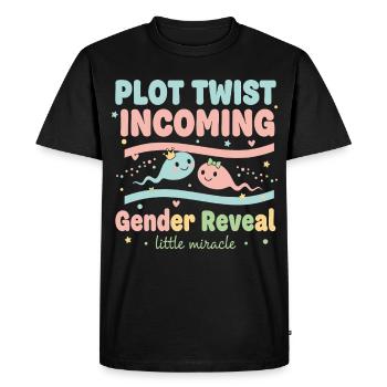 Gender Reveal Baby Shower Pregnancy Announcement - Men's Premium Organic T-Shirt - black - Front - Nico (187cm)