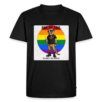 Drôle de design de suricate de la fierté gay - T-shirt Premium bio Homme - noir - Devant - Nico (187cm)