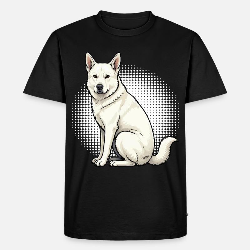 Weißer Schäferhund Schäferhund Schäferhunde - Männer Premium Bio T-Shirt - Schwarz