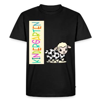 Kindergarten Child Football Sheep - Men's Premium Organic T-Shirt - black - Front - Nico (187cm)