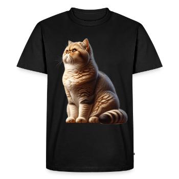 Exotic Shorthair Cat - Men's Premium Organic T-Shirt - black - Front - Nico (187cm)