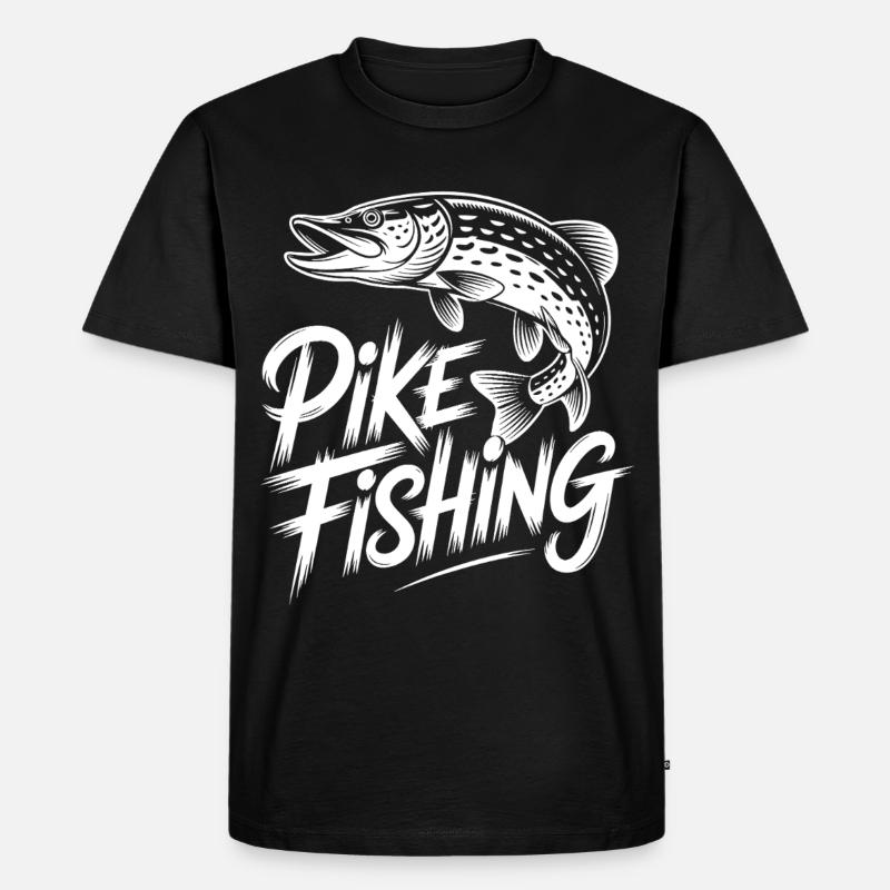 Springender Hecht - Männer Premium Bio T-Shirt - Schwarz