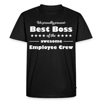 Bester Chef der großartigen Belegschaft - Men's Premium Organic T-Shirt - black - Front - Nico (187cm)