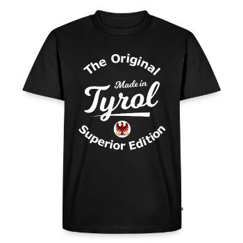 Tyrol Édition Originale Supérieure - T-shirt Premium bio Homme - noir - Devant - Nico (187cm)