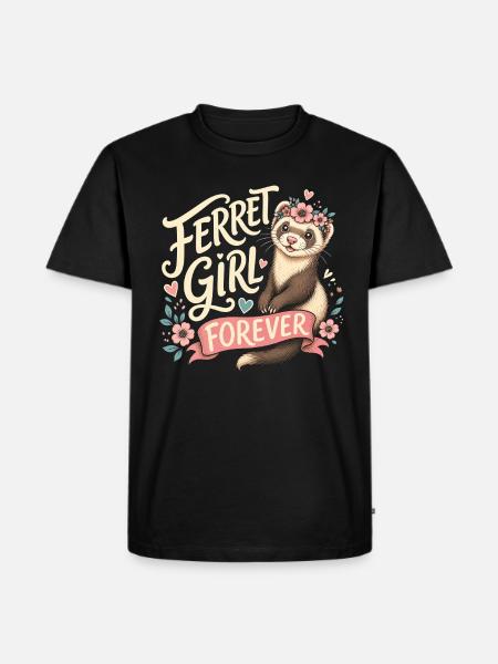 FILLE FURET POUR TOUJOURS - T-shirt Premium bio Homme - noir