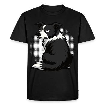 Border Collie Propriétaire Collie Amant de Collie - T-shirt Premium bio Homme - noir - Devant - Nico (187cm)