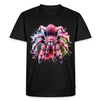 Chile Tarantula Gift - Men's Premium Organic T-Shirt - black - Front - Nico (187cm)