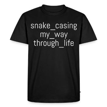 Enveloppe de serpent – Chemin de la vie | Informaticien | Nerd - T-shirt Premium bio Homme - noir - Devant - Nico (187cm)