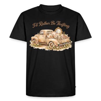 I prefer to hunt for vintage truck flea markets - Men's Premium Organic T-Shirt - black - Front - Nico (187cm)