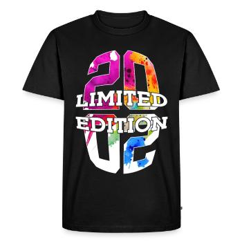 ÉDITION LIMITÉE 2002 24 ANS 24E ANNIVERSAIRE - T-shirt Premium bio Homme - noir - Devant - Nico (187cm)