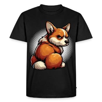 Corgi Corgis Welsh Corgi Propriétaires de Corgi Corgis - T-shirt Premium bio Homme - noir - Devant - Nico (187cm)