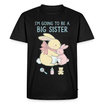 Gender reveal baby shower big sister baby - Men's Premium Organic T-Shirt - black - Front - Nico (187cm)