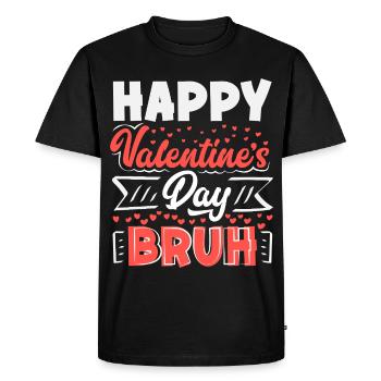 Retro Heart Valentine's Day Design Love - Men's Premium Organic T-Shirt - black - Front - Nico (187cm)