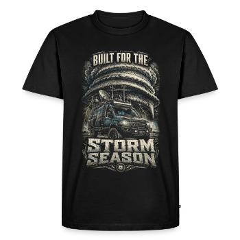 Météorologue chasseur de tempêtes conçu pour la saison des tempêtes - T-shirt Premium bio Homme - noir - Devant - Nico (187cm)