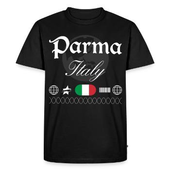 Parma Italy Streetwear Travel Souvenir - Men's Premium Organic T-Shirt - black - Front - Nico (187cm)