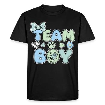 Révélation du sexe : Équipe Boy Baby Shower Grossesse - T-shirt Premium bio Homme - noir - Devant - Nico (187cm)