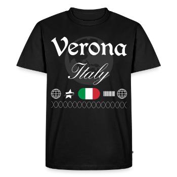 Souvenir de voyage streetwear à Vérone, Italie, - T-shirt Premium bio Homme - noir - Devant - Nico (187cm)